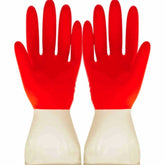 1 Pair Household Two-color Washing Gloves Housework Cleaning Laundry Dishwashing Latex Gloves